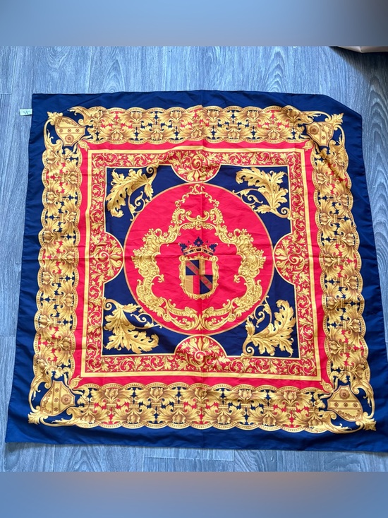Baar & Beards Accessories - Vintage Baar & Beards 100% silk scarf baroque print